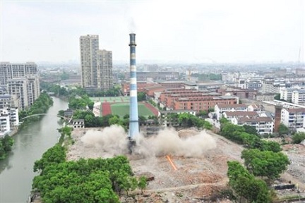 赣州水泥烟囱拆除施工组织方案：