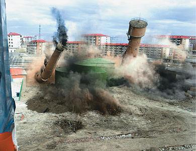 福建烟囱控制爆破法