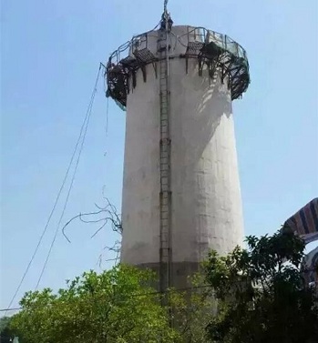 南京浏阳烟囱拆除