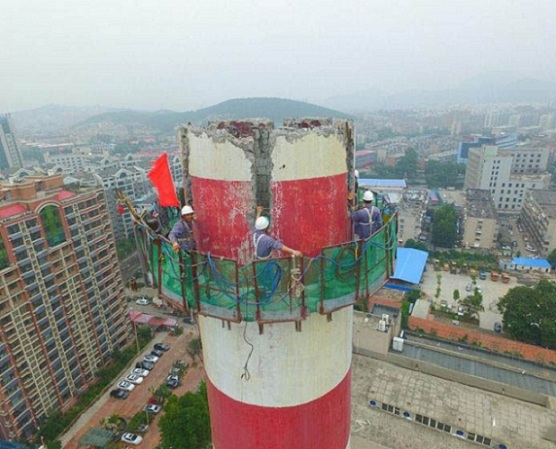 广州水泥烟囱定向拆除操作方法