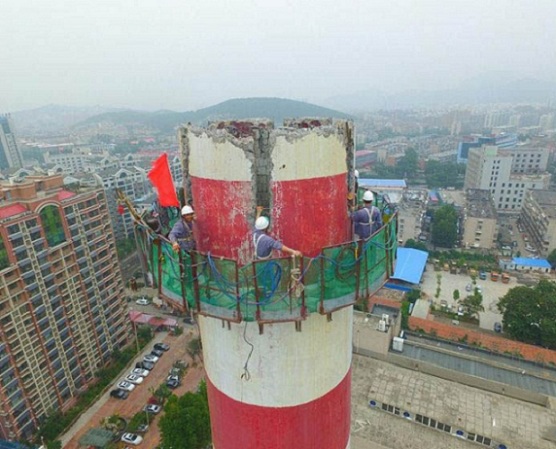 西安水泥烟囱定向拆除操作方法
