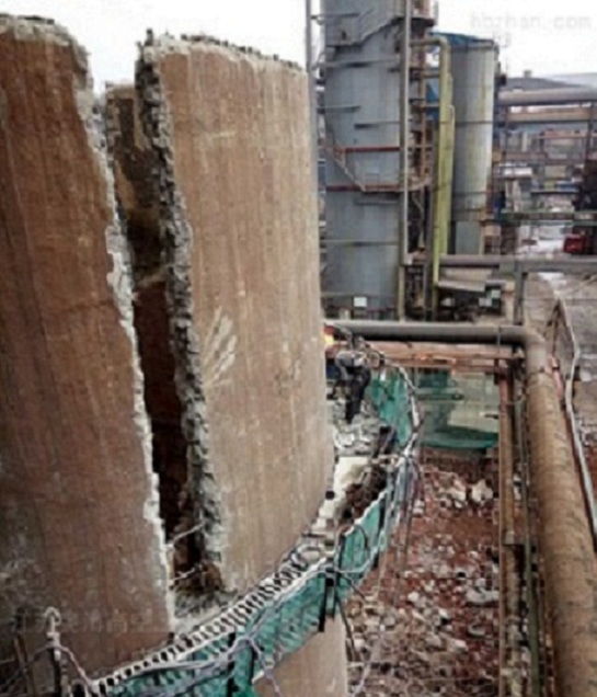 广州烟囱拆除  混凝土烟囱机械拆除