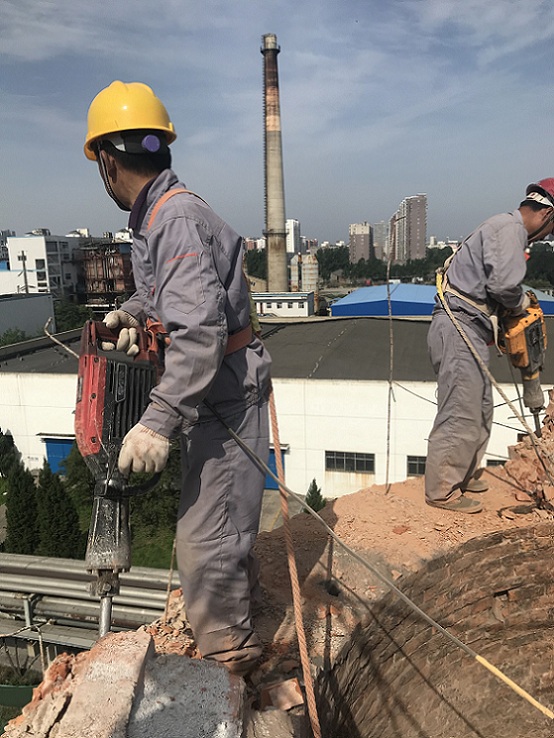武汉烟囱人工拆除施工安全环的作用