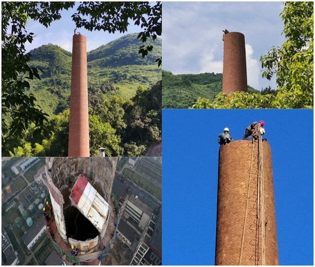 晋城砖烟囱拆除与水泥烟囱拆除技术的区别