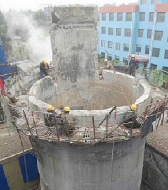 西安水泥烟囱拆除-怎么拆除水泥烟囱？