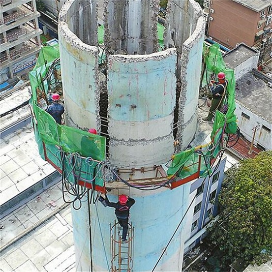 广西烟囱拆除:高超技艺,绿色拆除